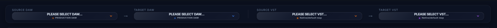 DAW and VST Selector